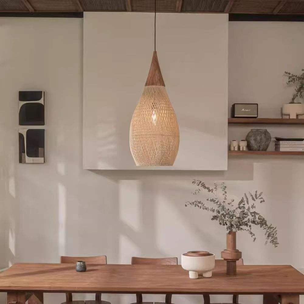 Japanse stijl rotan hanglampen Wabi-sabi