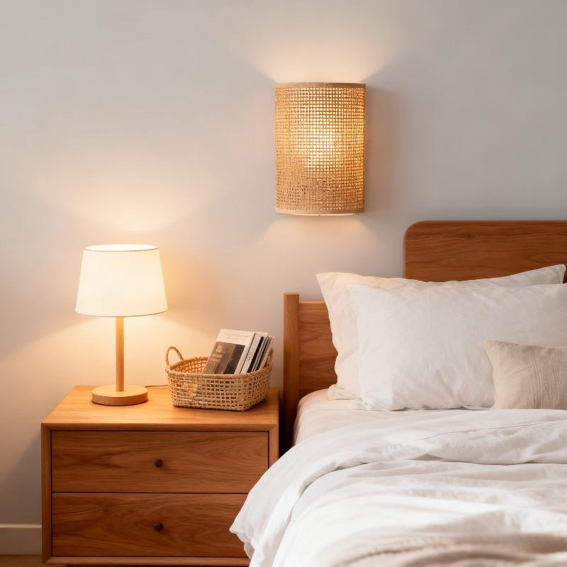 Bamboe Wandlamp Rustieke Wandlamp