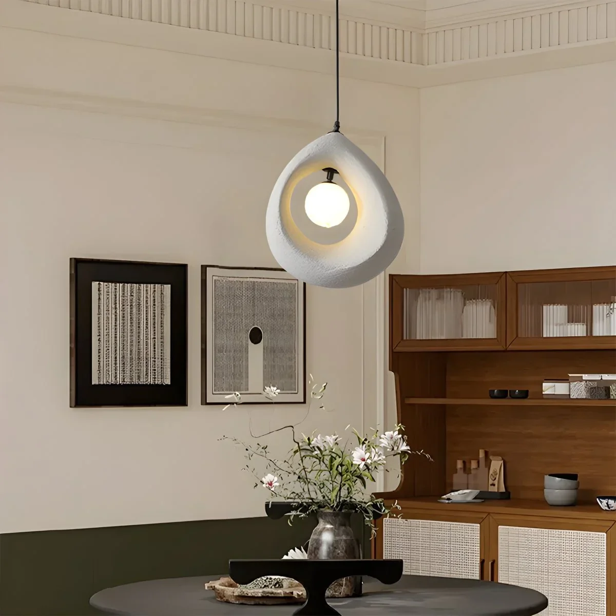 Harslamp in Scandinavische stijl Wabi Sabi