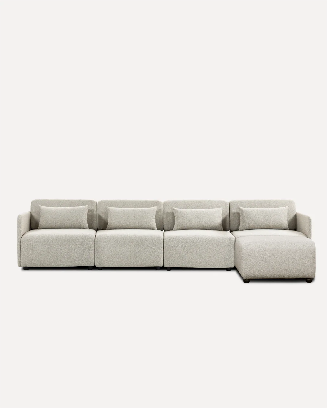 Abstracta Sofa bank vier personen - Beige (Met Ottoman)