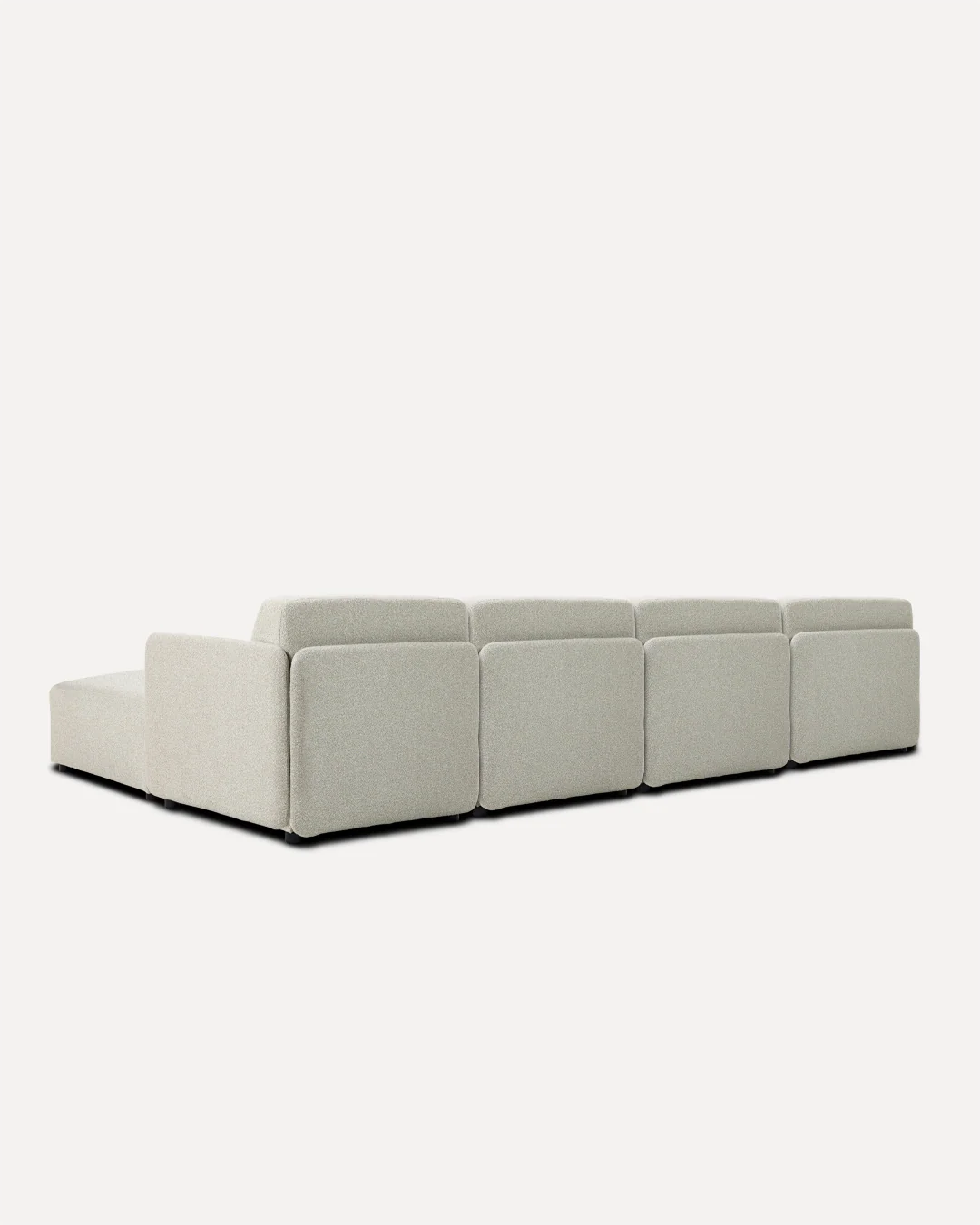 Abstracta Sofa bank vier personen - Beige (Met Ottoman)