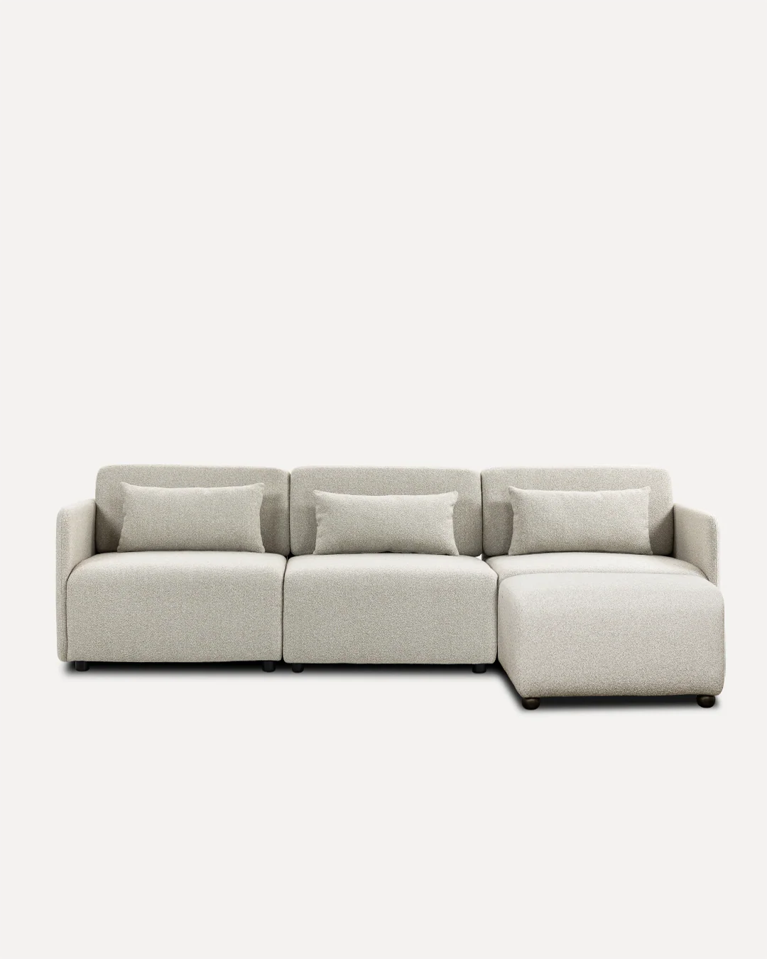 Abstracta Sofa bank drie personen - Beige (Met Ottoman)